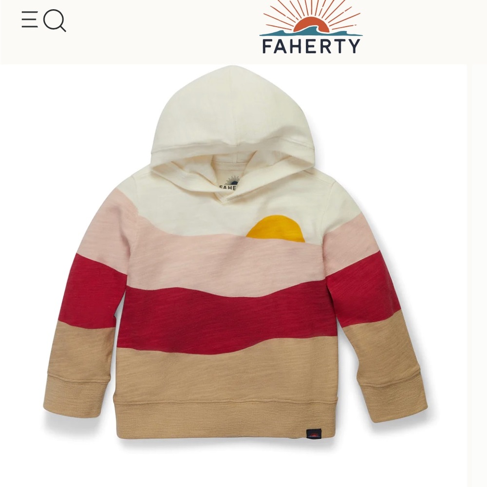 NEW Faherty Kids Sun & Wave™ Hoodie - 3T